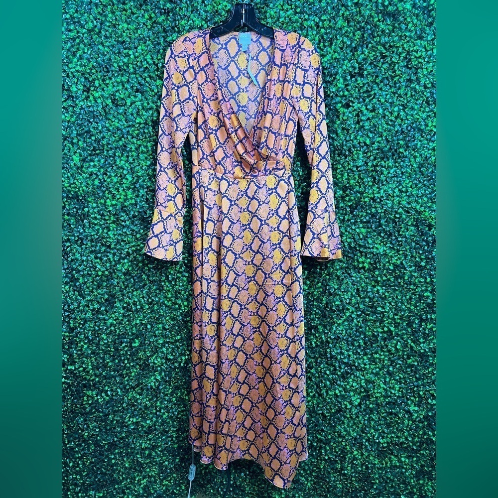 ASOS DESIGN | Python Print Wrap Dress - Picture 5 of 11